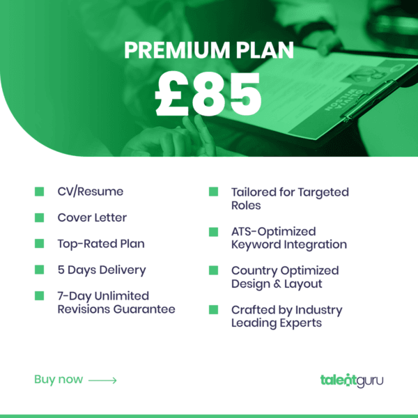 Premium Plan Service Package - CV/Resume and Cover Letter